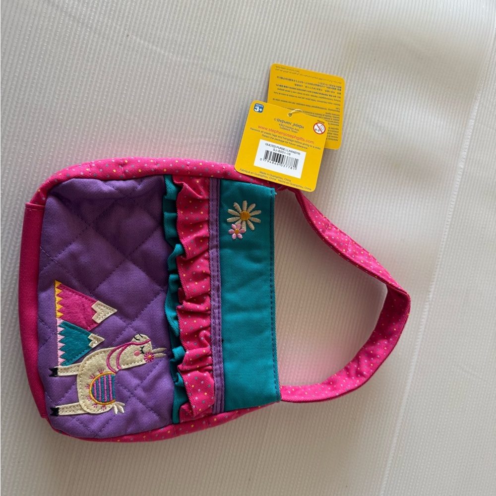 Colorful Llama Embroidered Kids Bag